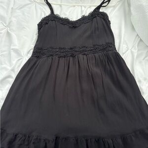 Maurices Black Lace Trim Mini Dress
